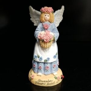 1995 November Flower Angel Chrysanthemum Figurine